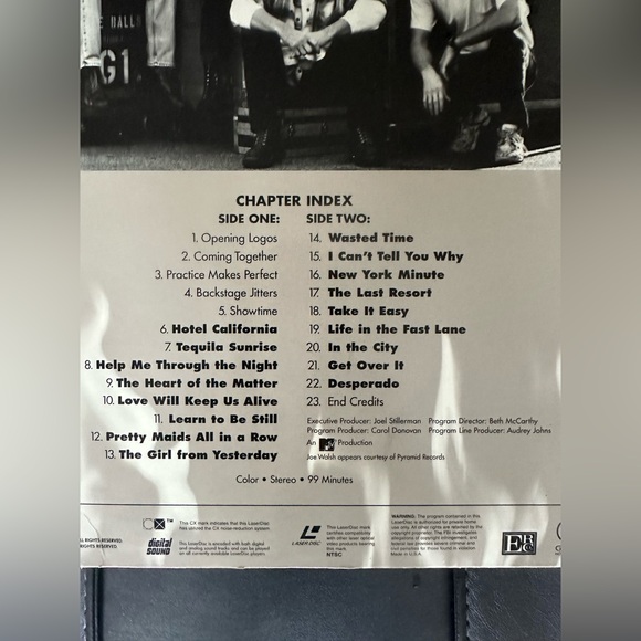 The Eagles “when hell freezes over” record laser disc. Excellent condition. 1994 - Picture 2 of 6